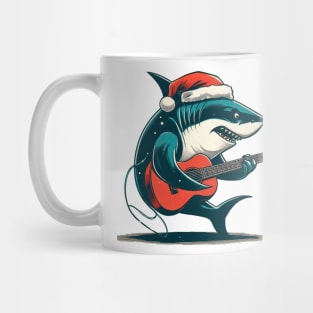 Tiburon navideño con guitarra Mug